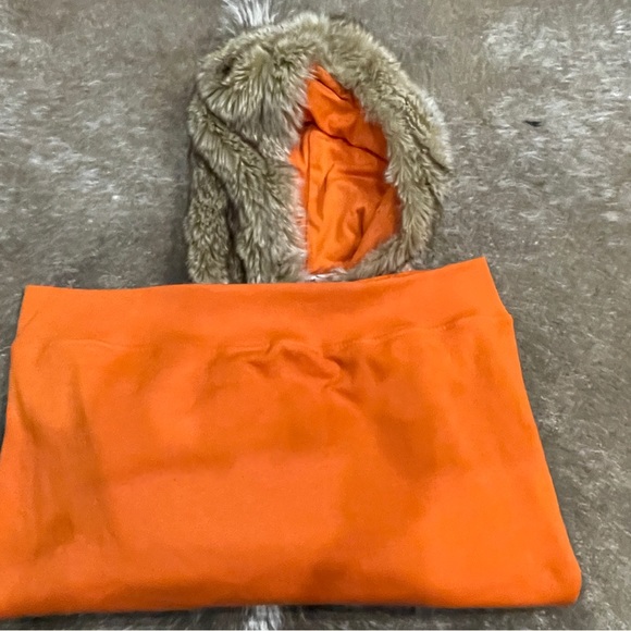 RS1NE Color Fur Hoodie Rare Mens M Orange - Picture 8 of 12